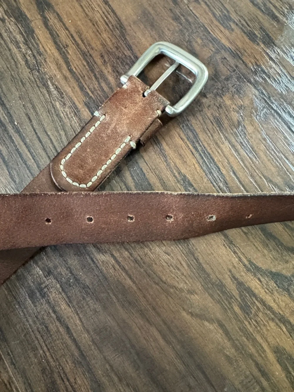 Columbia Brown Leather Men's Belt with Silver Buckle